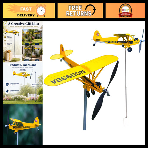Kinetic airplane weathervane - airplane,