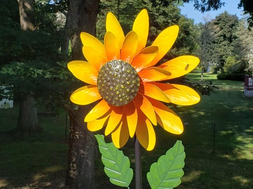 Sunflower wind spinner metal - wind,