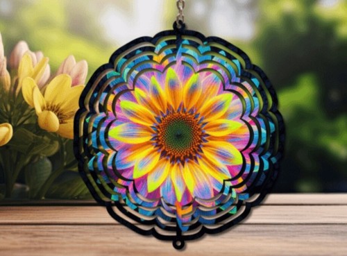 Bright colored sunflower - , wind