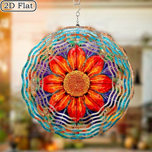 Metal vibrant sunflower - 10",
