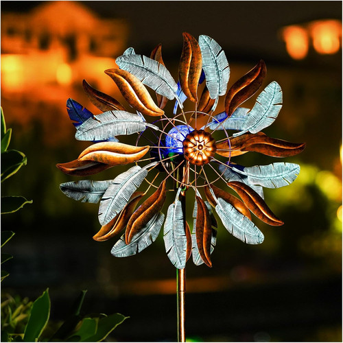 Solar metal wind spinner - metal,